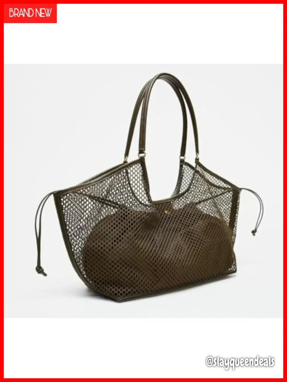Large Mesh Hobo Bag for Women with Inner Pouch, Summer Beach Vacation Tote